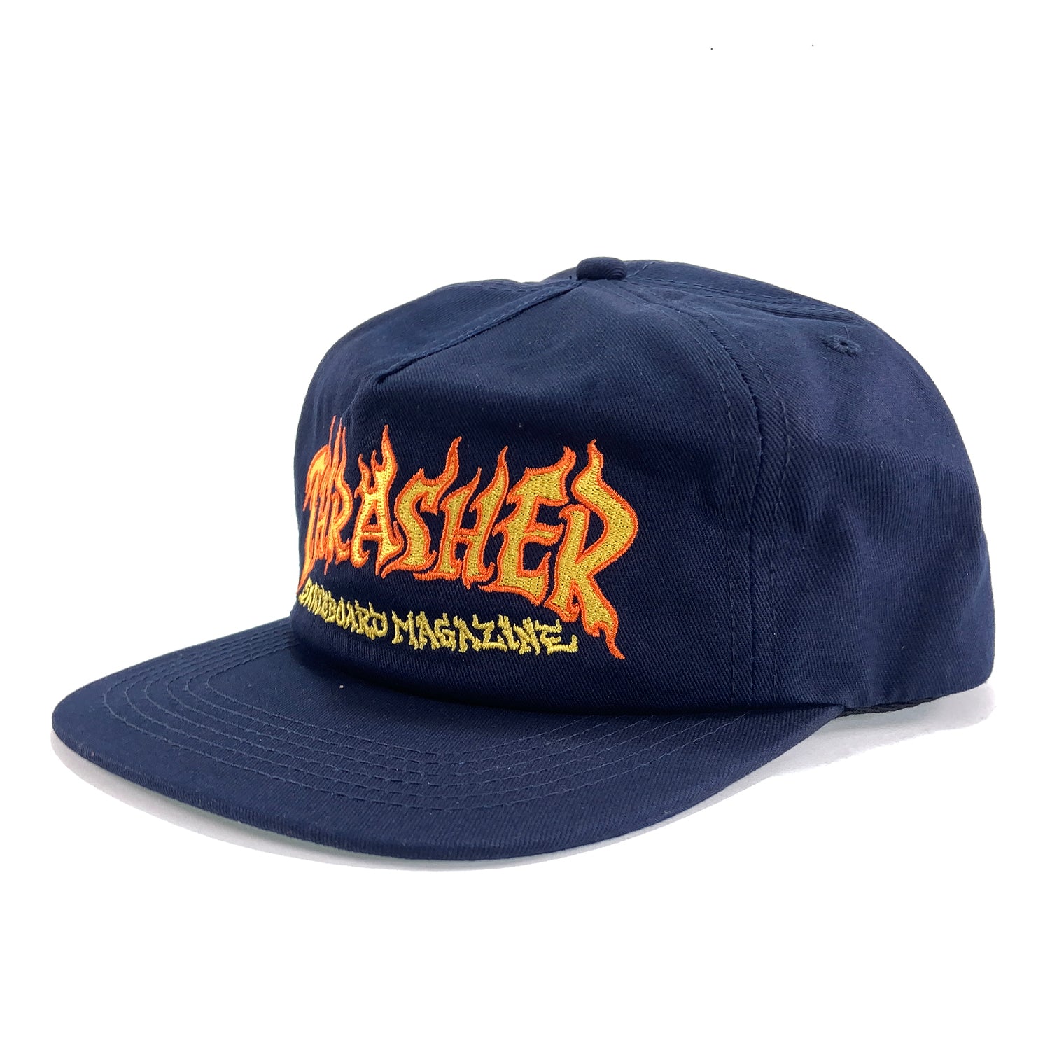 Thrasher Cap Fire Logo Snapback - Navy - Prime Delux Store