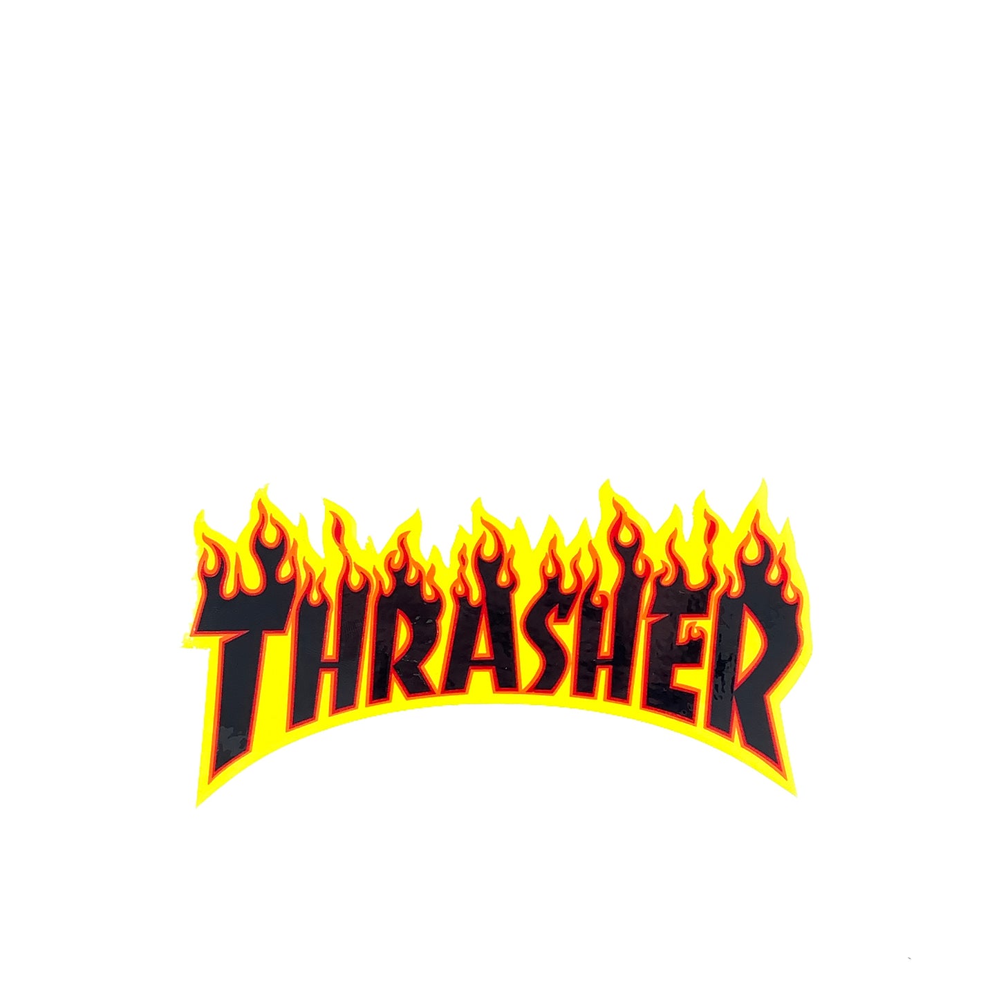 Thrasher Flame Logo Sticker Medium - Yellow / Red / Black - Prime Delux Store