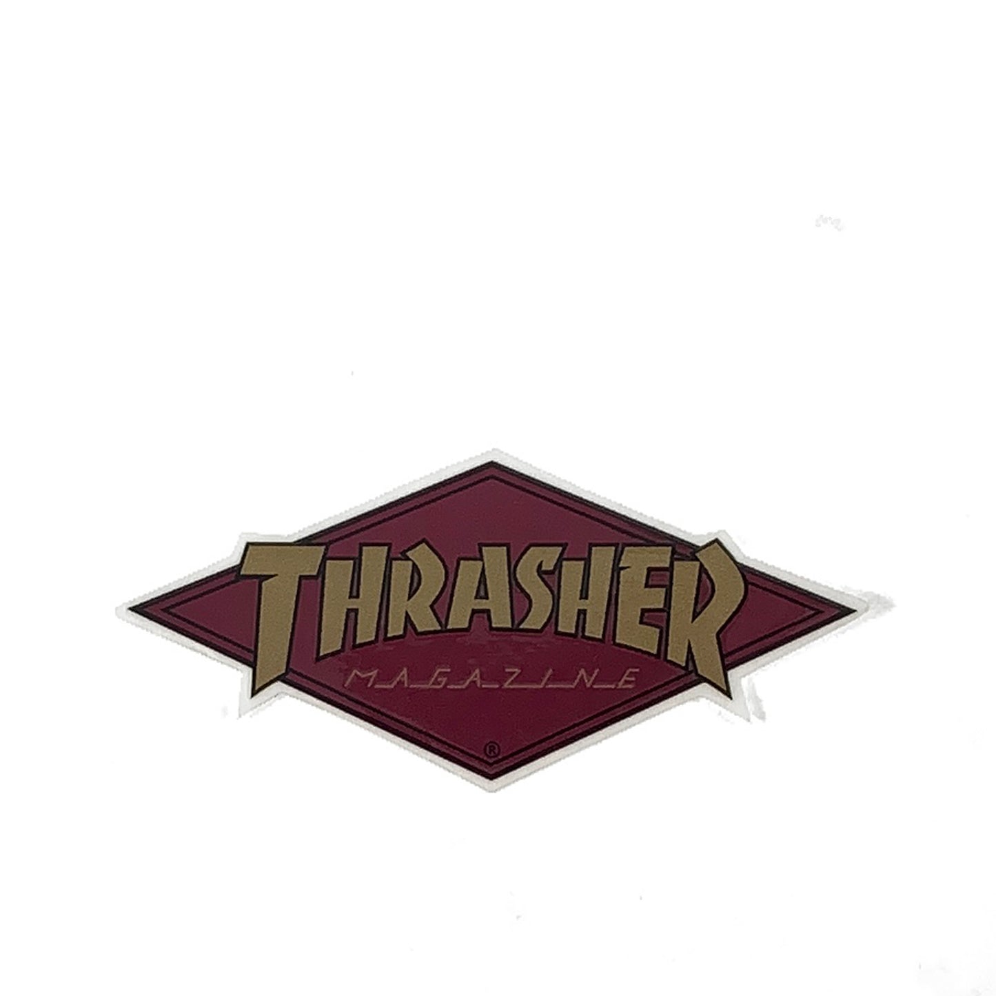 Thrasher Diamond Logo Sticker - Gold / Maroon - Prime Delux Store