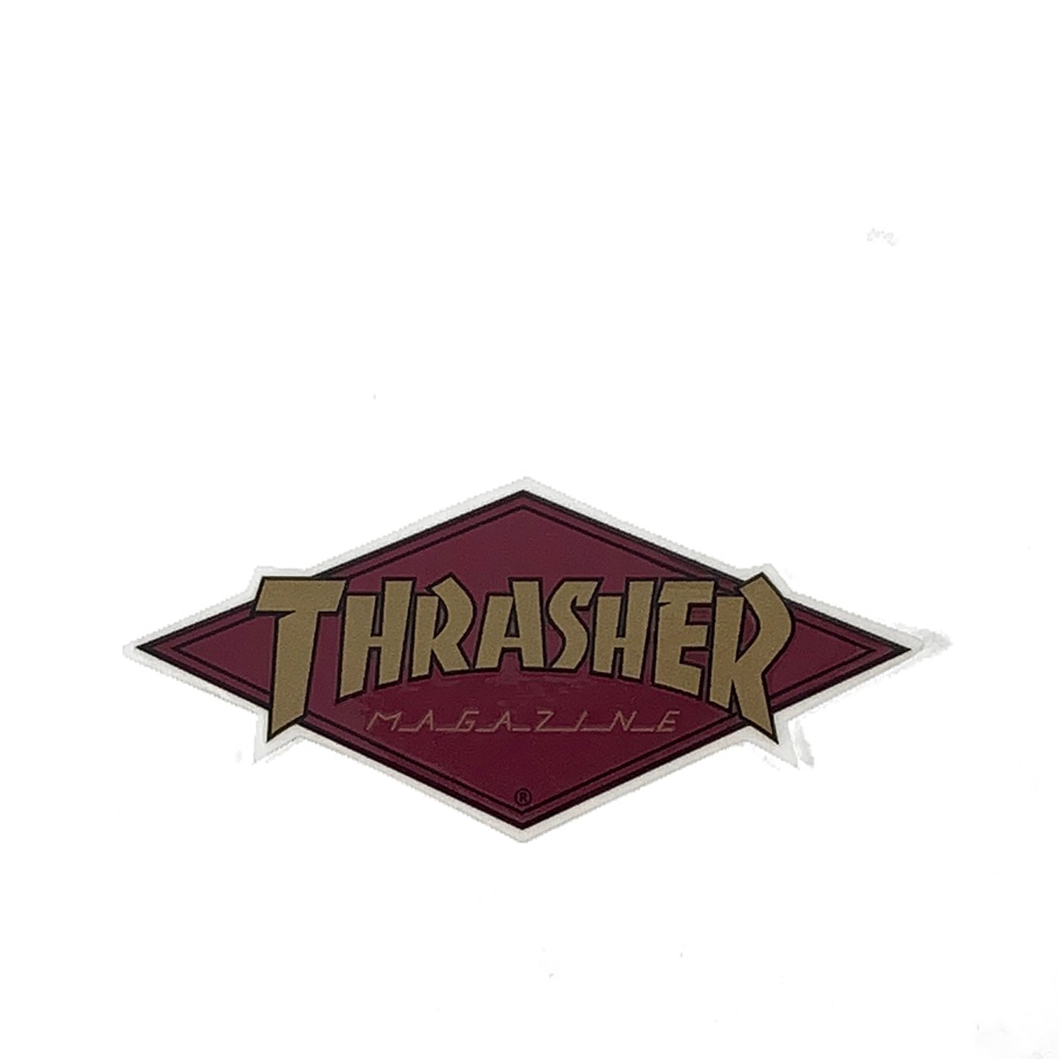 Thrasher Diamond Logo Sticker - Gold / Maroon - Prime Delux Store