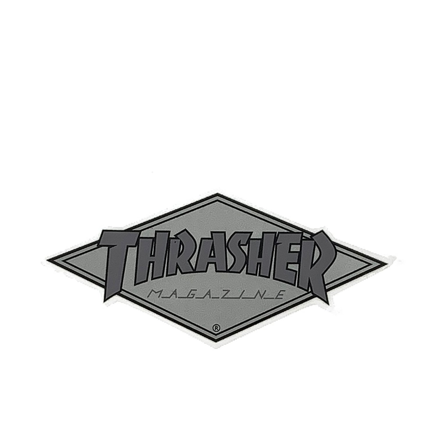 Thrasher Diamond Logo Sticker - Grey / Silver - Prime Delux Store