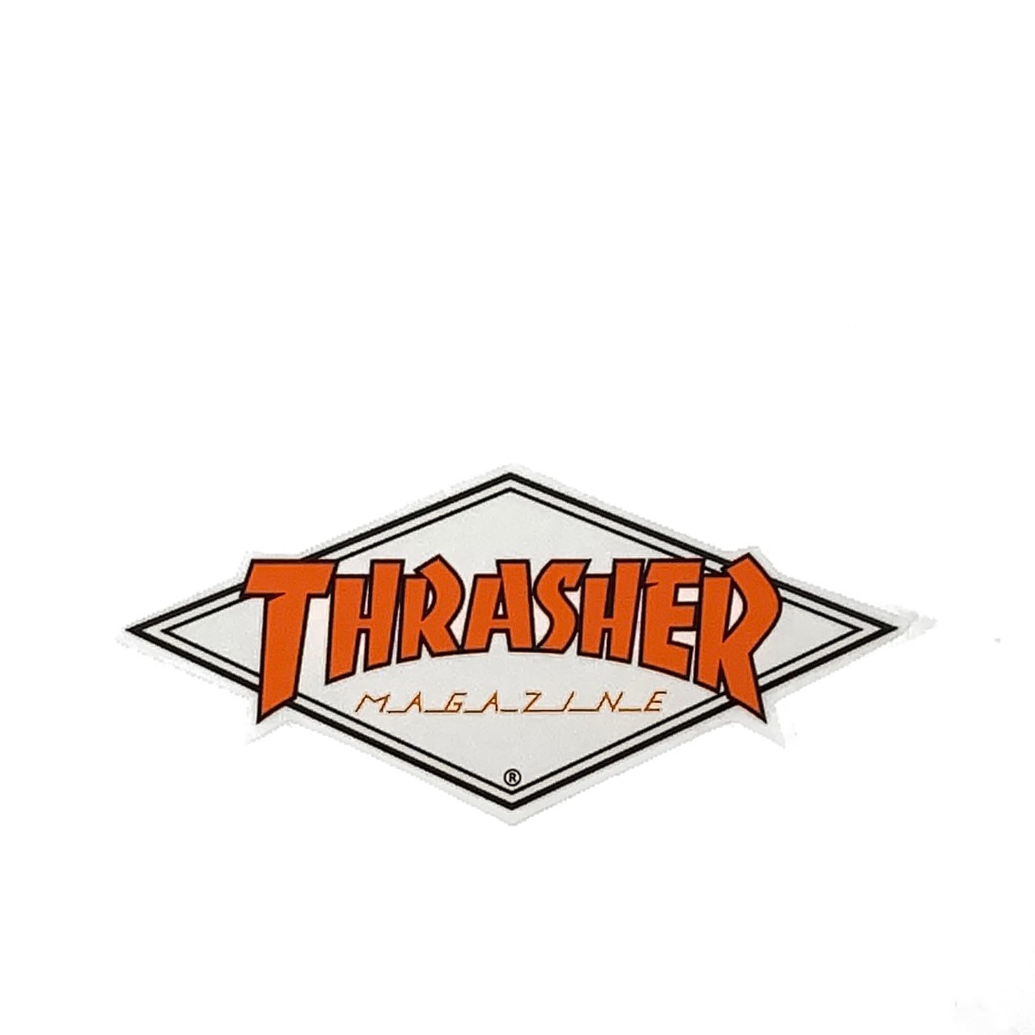 Thrasher Diamond Logo Sticker - Orange / White - Prime Delux Store
