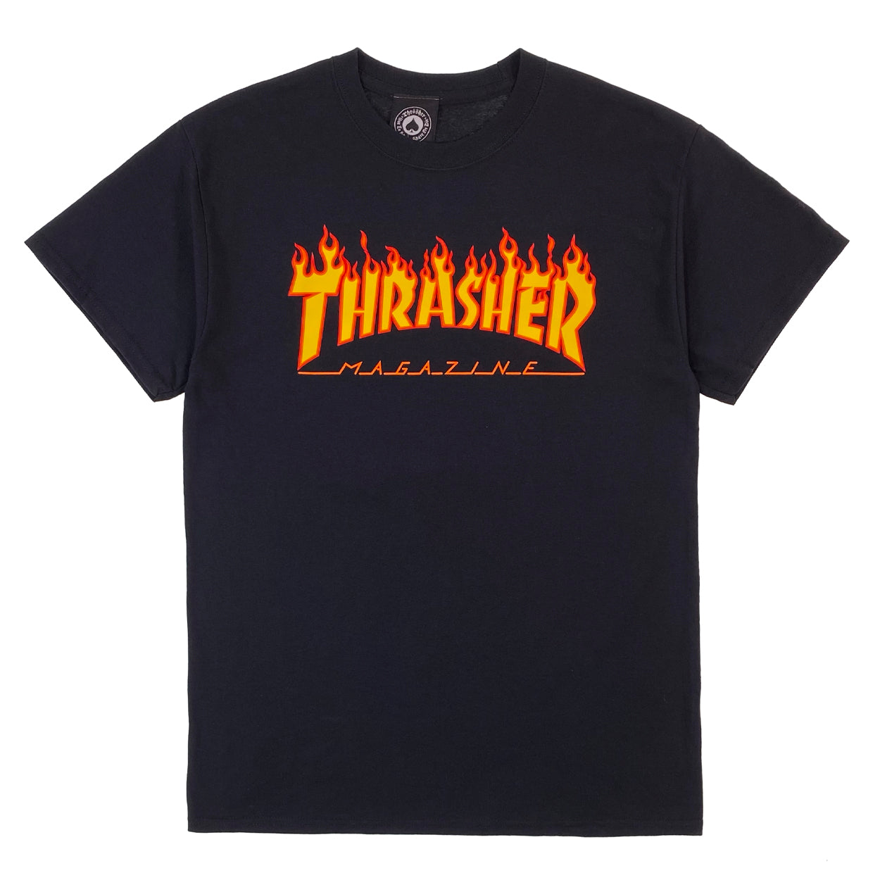 Thrasher Flame Logo T Shirt - Black - Prime Delux Store