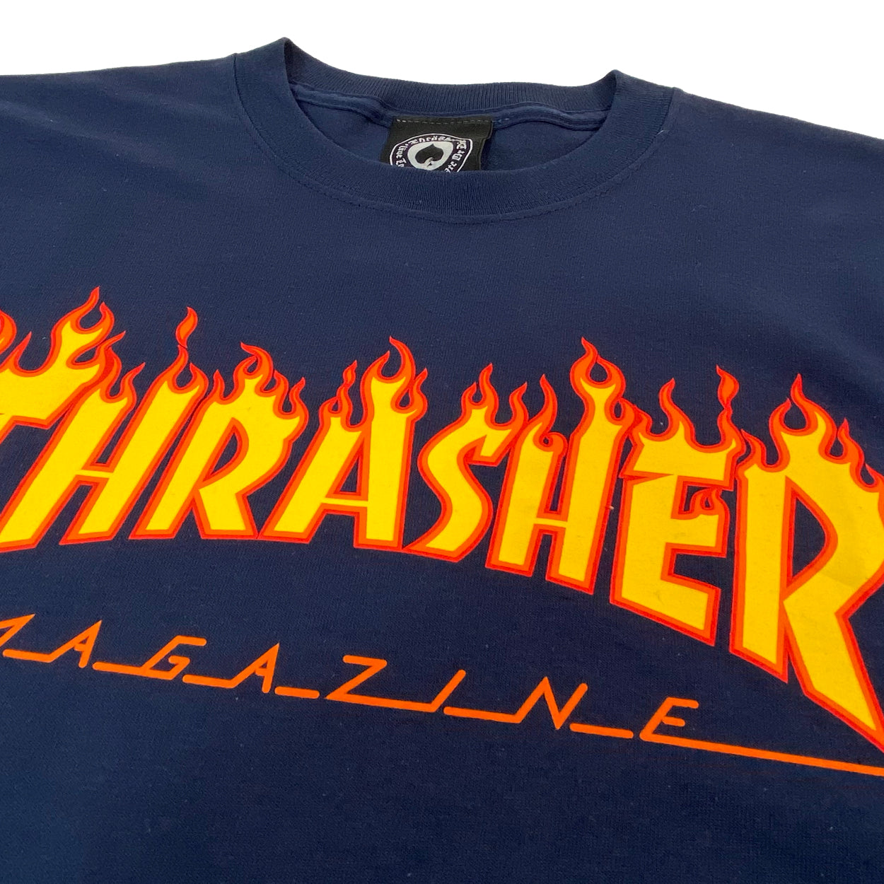 Thrasher Flame Logo T Shirt - Navy - Prime Delux Store