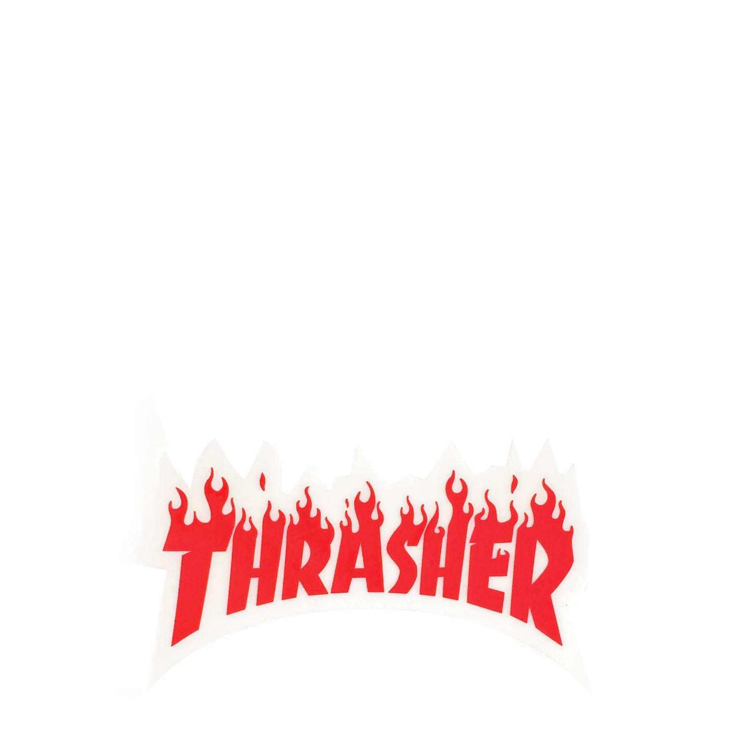 Thrasher Flame Logo Sticker Small - Solid Red - Prime Delux Store
