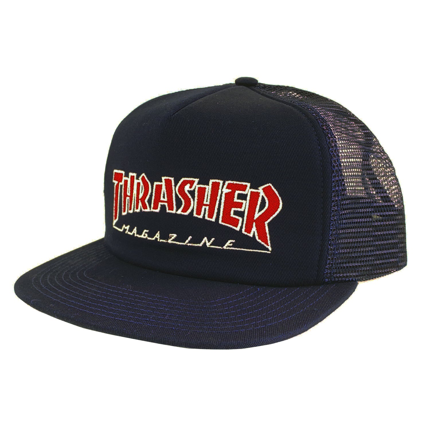 Thrasher Outline Embroidered Mesh Cap - Navy - Prime Delux Store