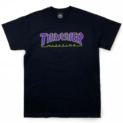 Thrasher Outlined Logo T Shirt - Black - Prime Delux Store