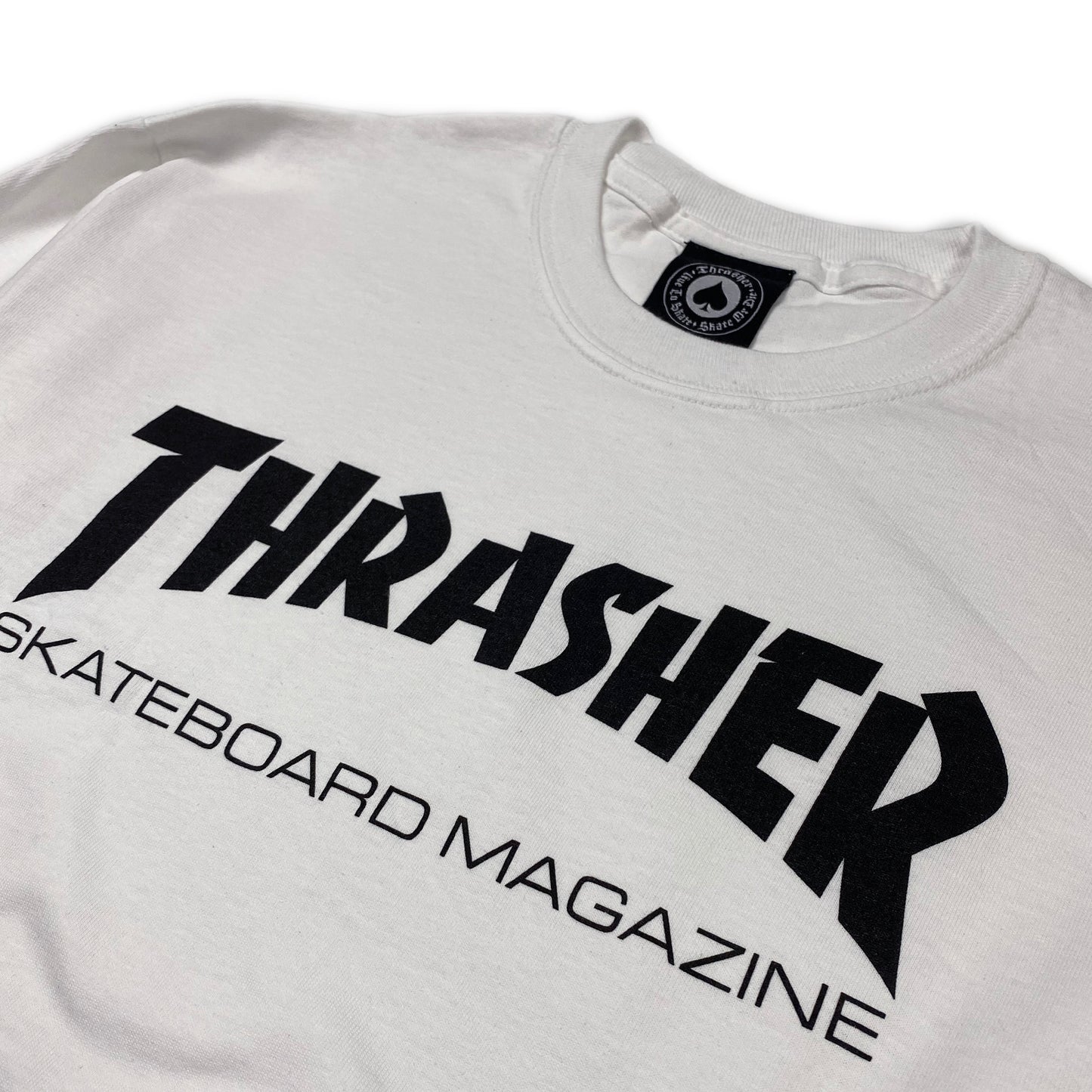 Thrasher Skate Mag Logo Long Sleeve T Shirt - White - Prime Delux Store