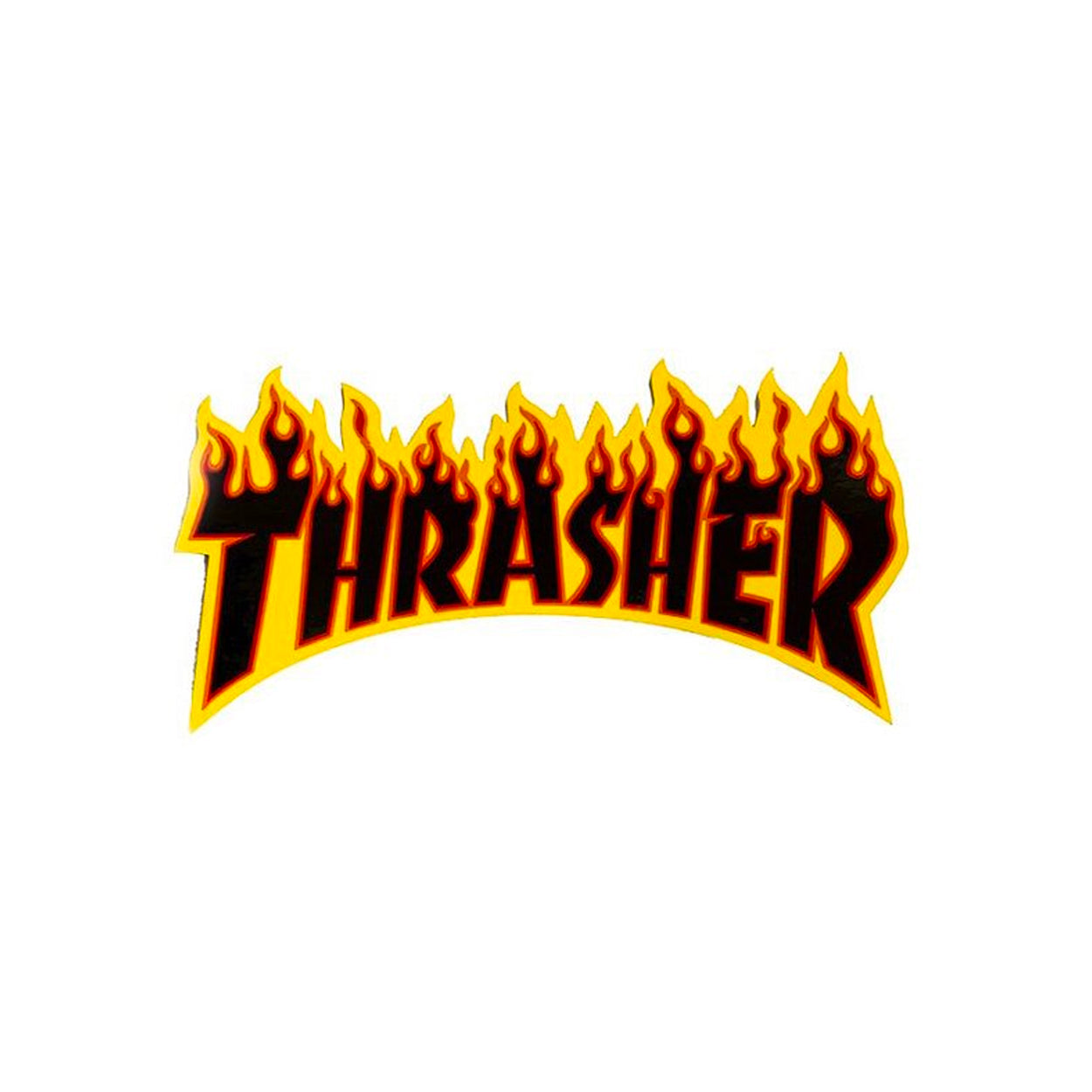Thrasher Flame Logo Sticker Large - Black - Prime Delux Store