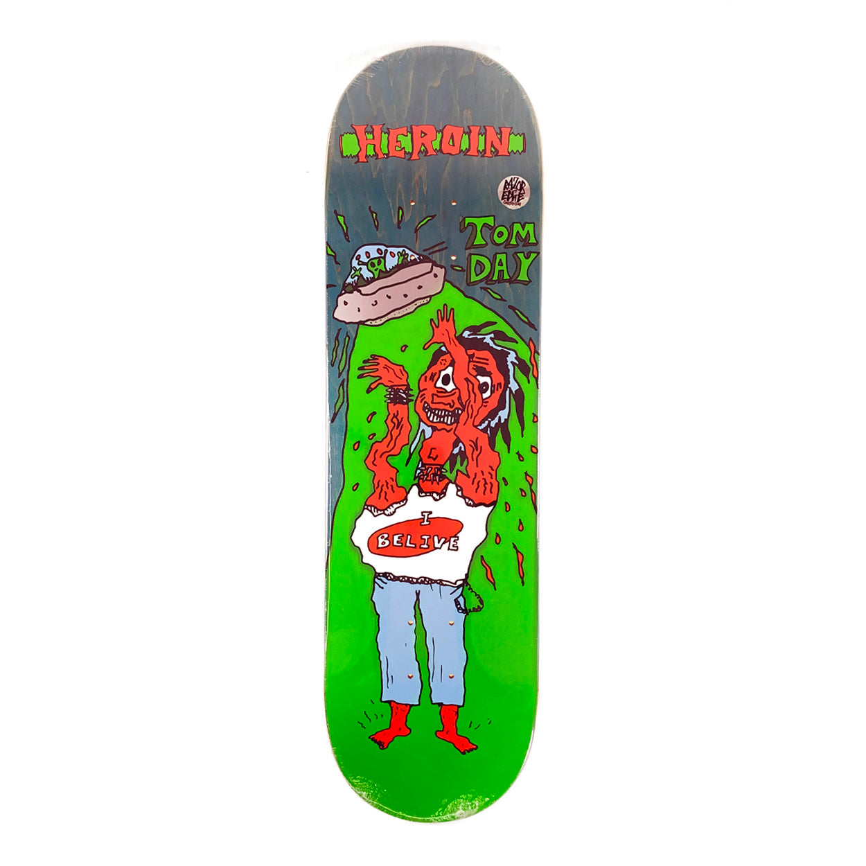 Heroin Skateboards Tom Day Dead Toon Deck Blue Stain - 8.75" - Prime Delux Store