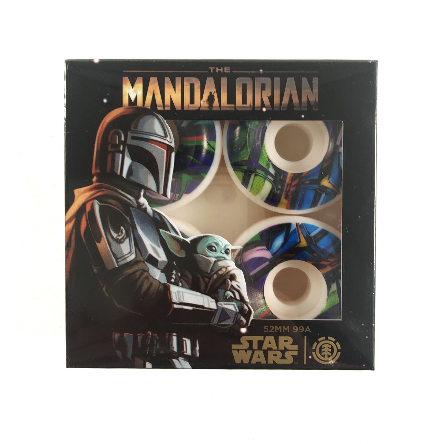 Element X Star Wars Mandalorian - Mando Card Wheels 99a White / Multi 52mm - Prime Delux Store