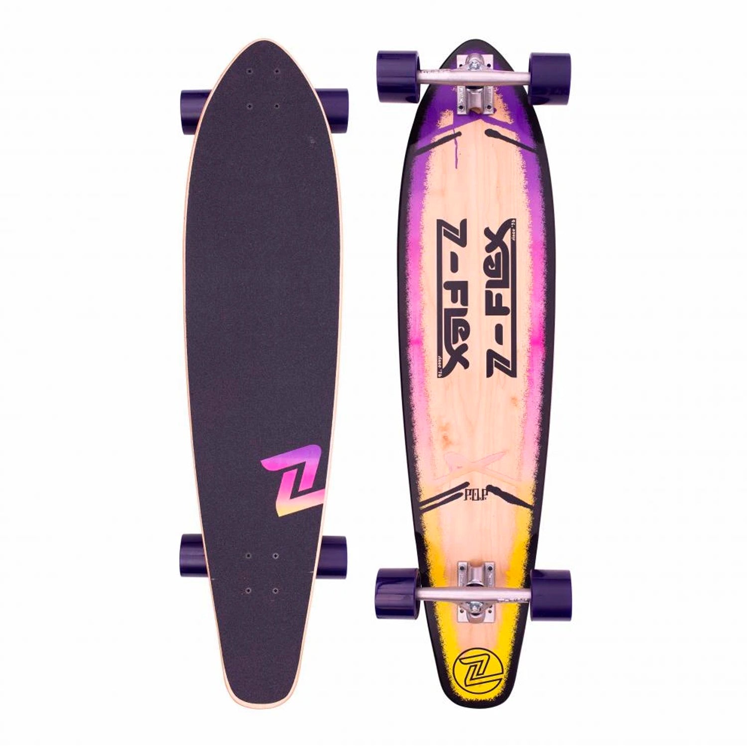 Z-Flex Longboard P.O.P Roundtail Longboard 39" - Purple - Prime Delux Store