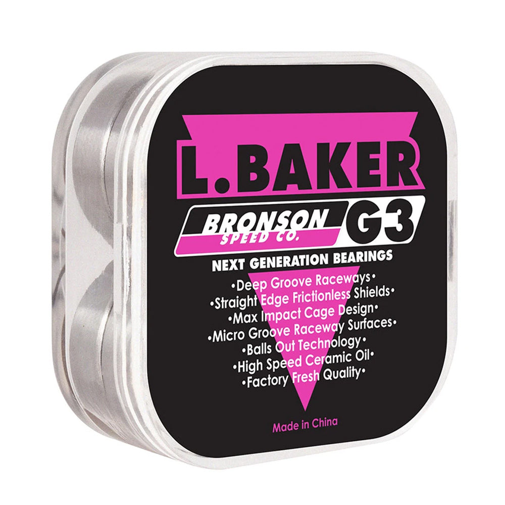 Bronson Speed Co. Bearings L. Baker Pro G3 - Black/Pink - Prime Delux Store