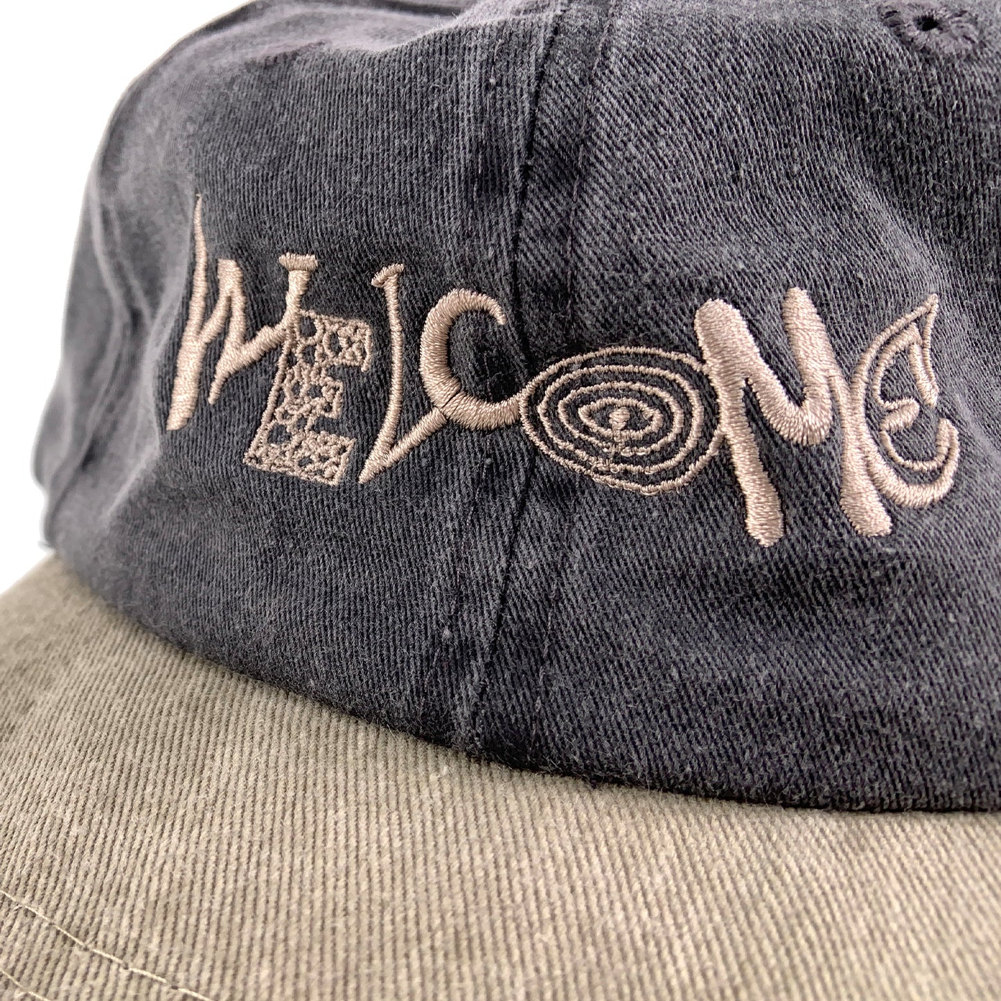 Welcome Medley Stone-Washed Hat - Black / Khaki - Prime Delux Store
