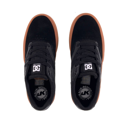DC Shoes Kids Kalis Vulc Skate Shoes - Black / Black / Gum - Prime Delux Store