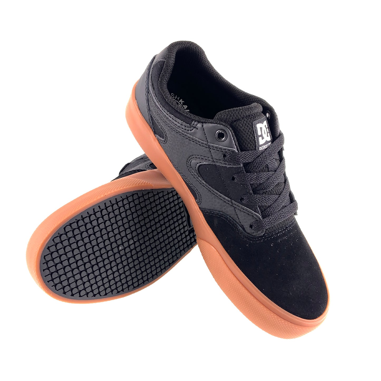 DC Shoes Kids Kalis Vulc Skate Shoes - Black / Black / Gum - Prime Delux Store