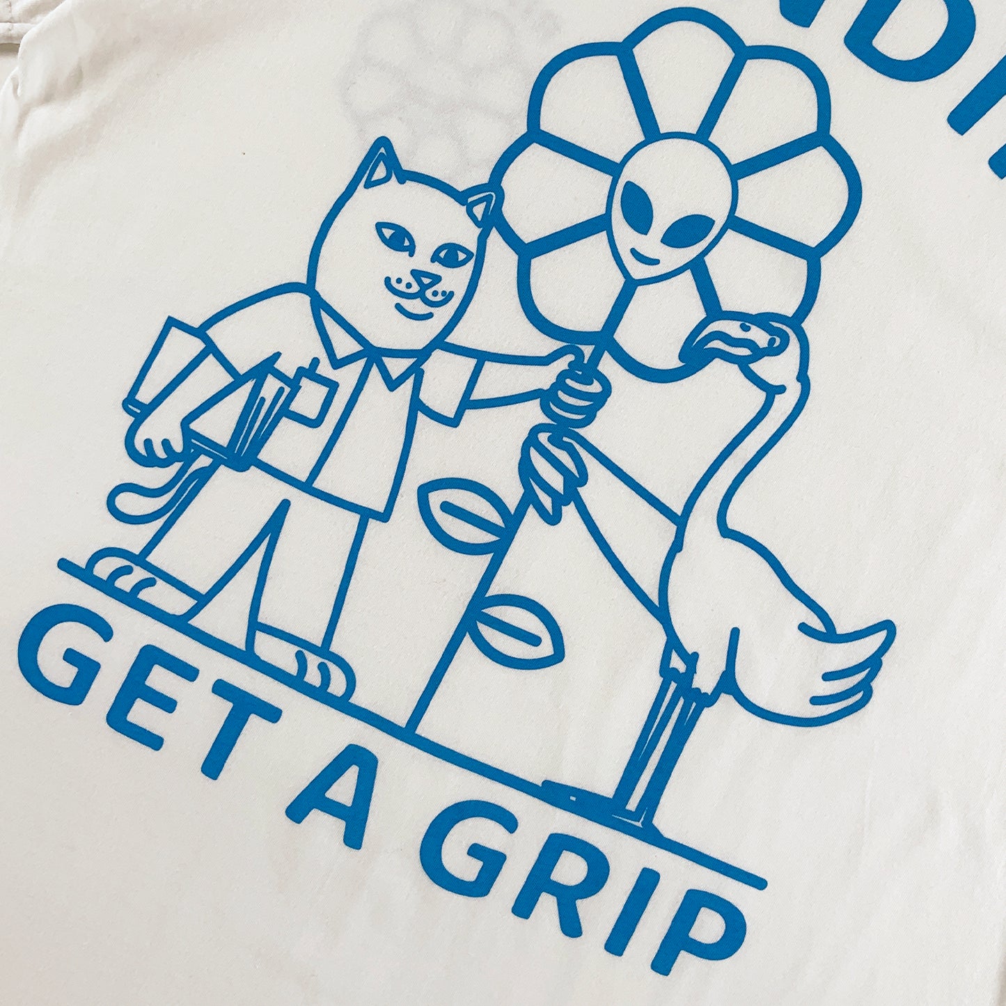 RIPNDIP - Get a Grip T-shirt - White - Prime Delux Store