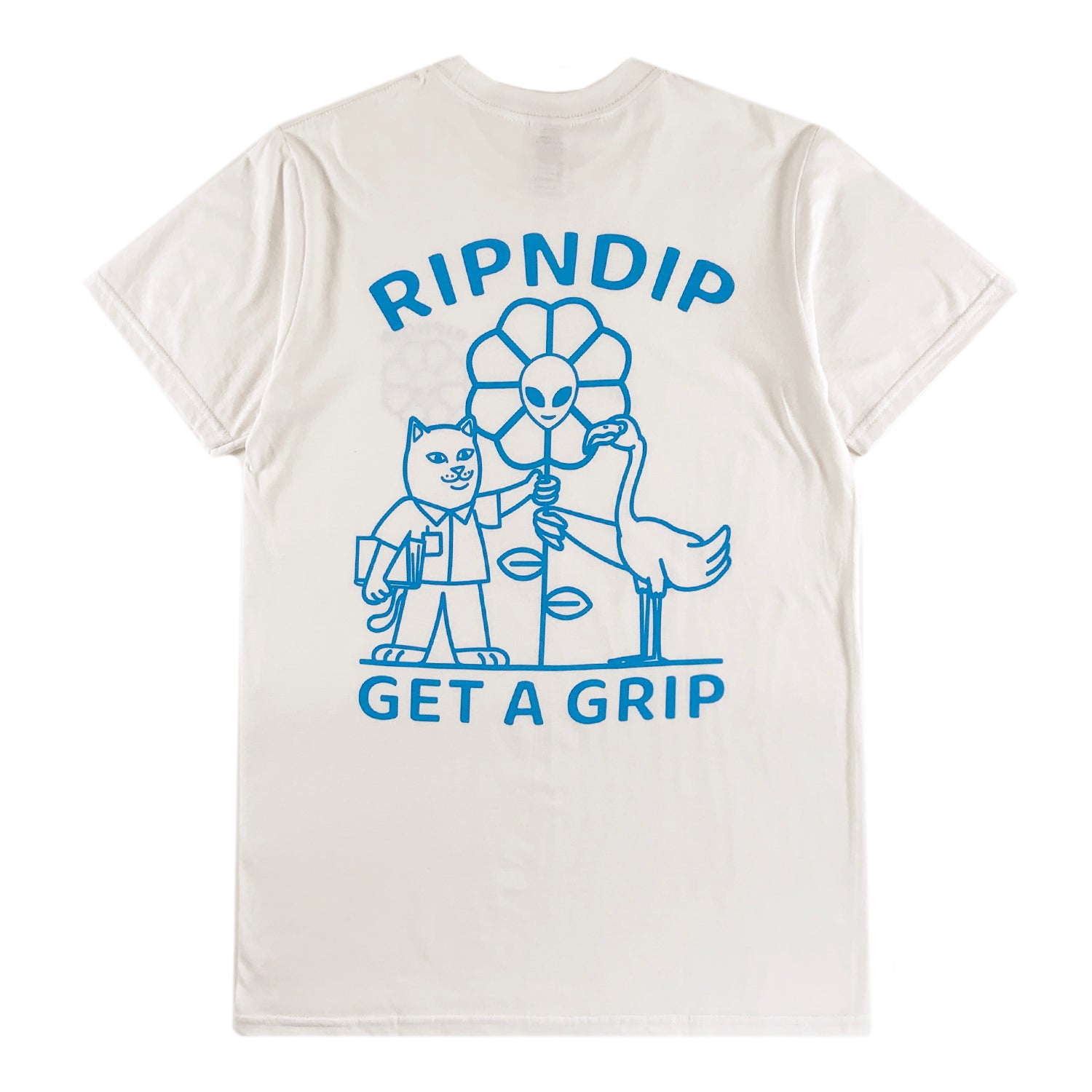 RIPNDIP - Get a Grip T-shirt - White - Prime Delux Store