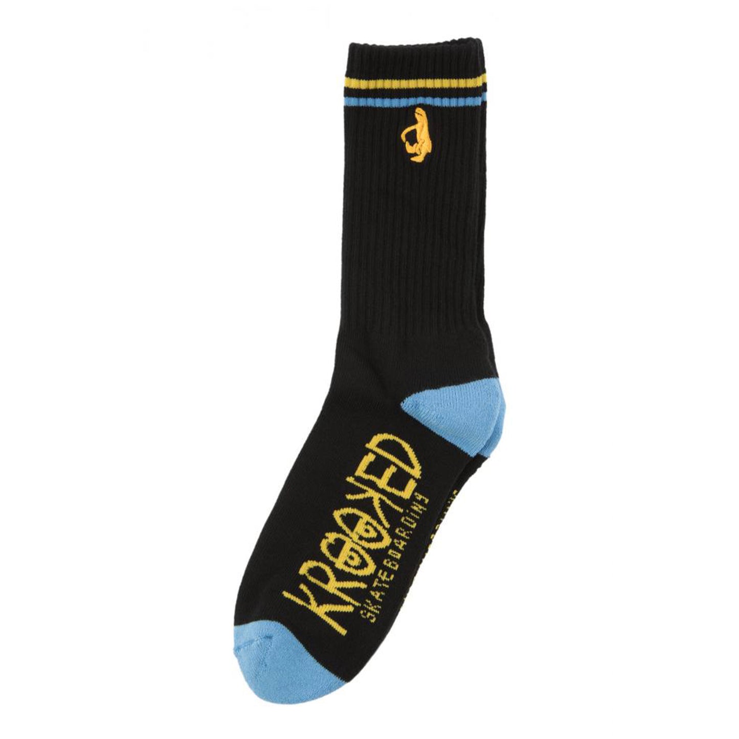 Krooked - Shmoo Sock - Black / Blue / Yellow - Prime Delux Store
