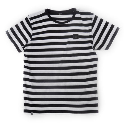 Prime Delux Striped Short Sleeve T Shirt Black / White - Prime Delux Store
