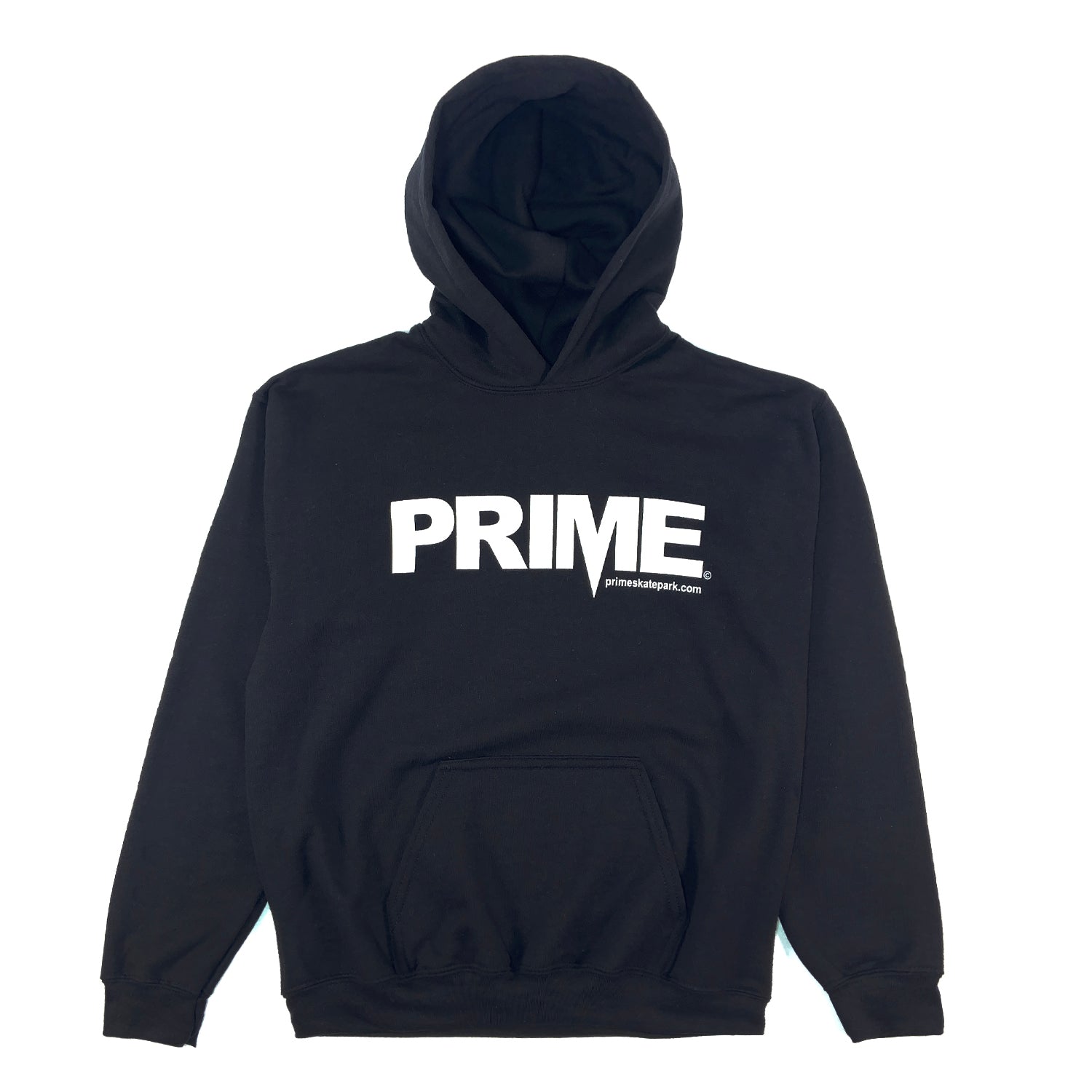 Prime Delux OG Logo Kids Hooded Sweat - Black / White - Prime Delux Store