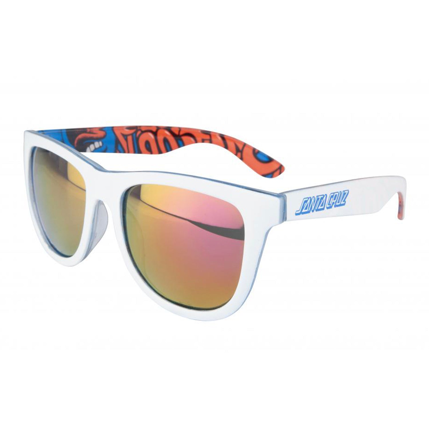 Santa Cruz Screaming Insider Sunglasses White Blue Prime